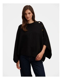 Nicole Hardware Cape in Black