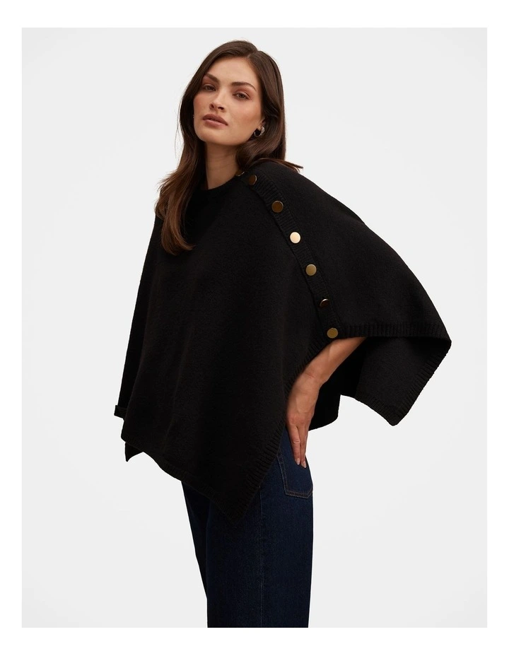 Nicole Hardware Cape in Black image 3
