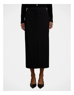 Rebecca Column Skirt in Black