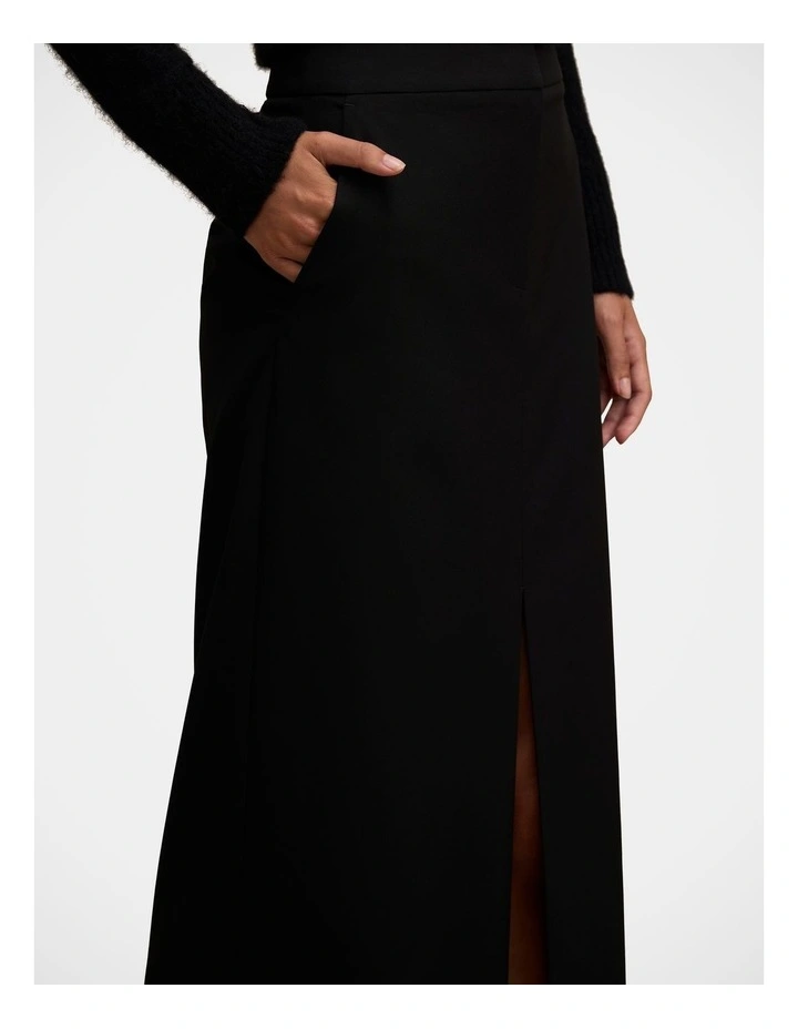 Rebecca Column Skirt in Black image 4