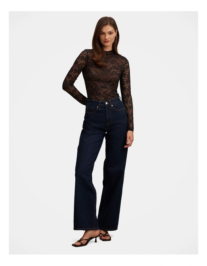 Bea Lace Bodysuit in Black image 5