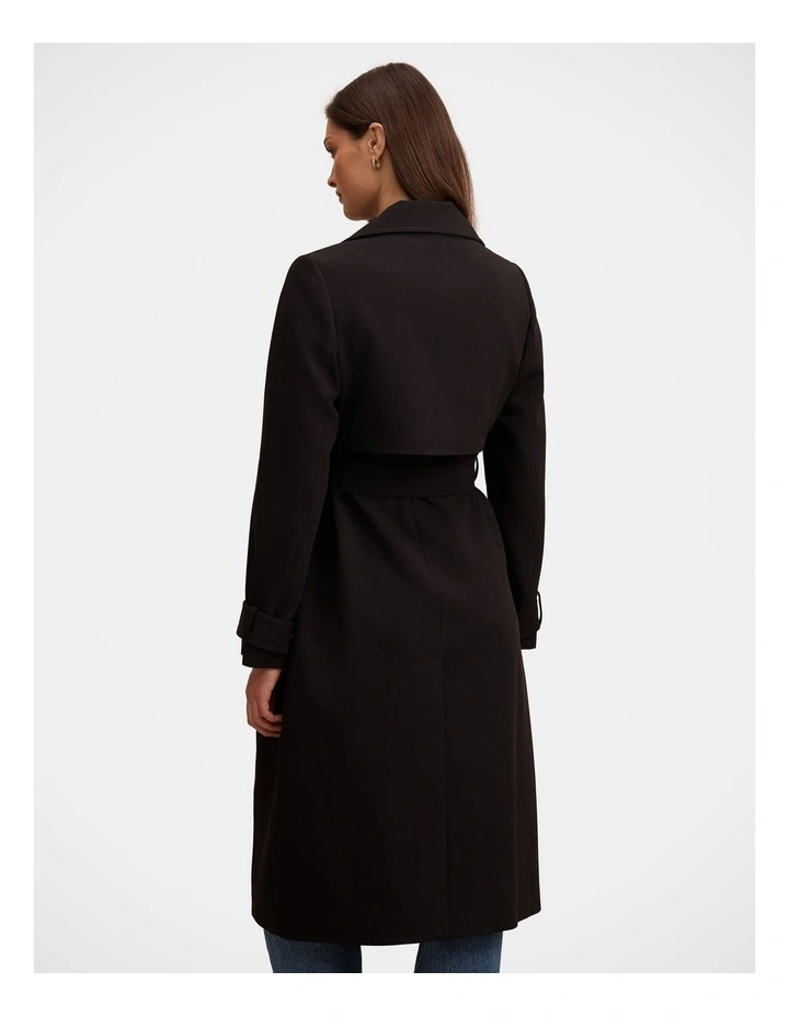 Lilah Trench Coat in Black image 2