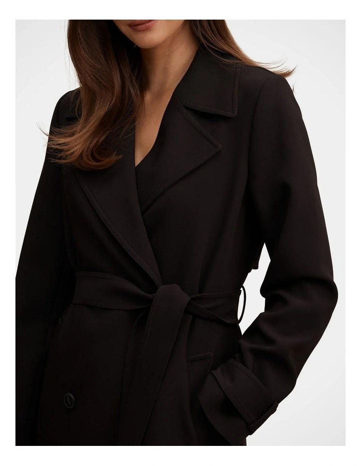 Lilah Trench Coat in Black image 4
