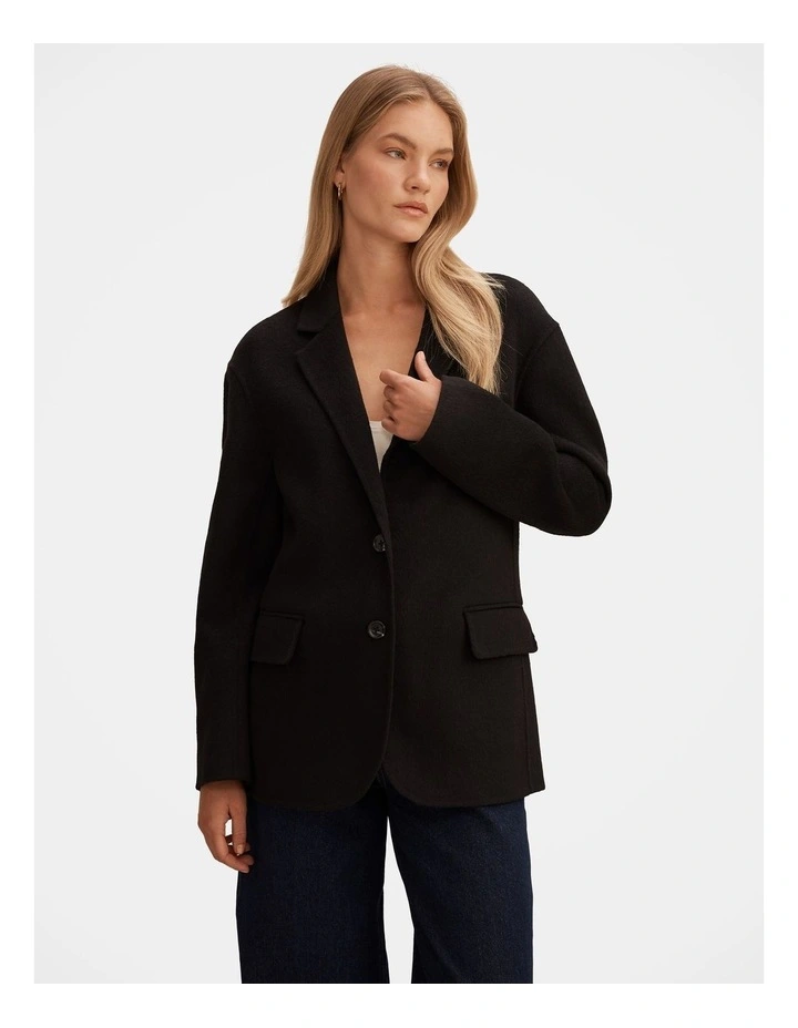 Bella Felled Blazer in Black image 1