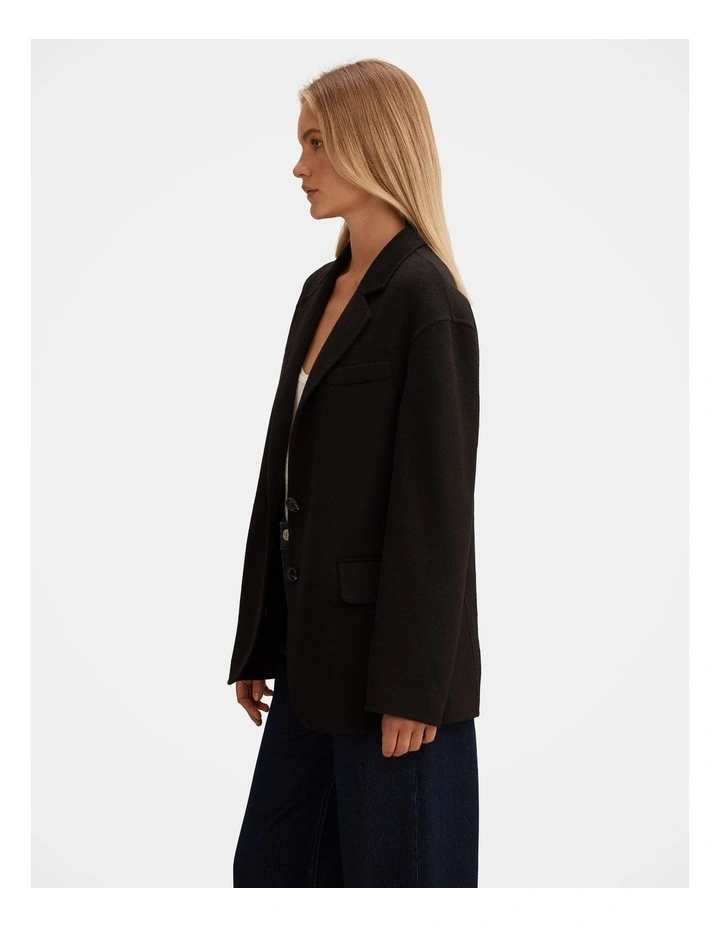 Bella Felled Blazer in Black image 3