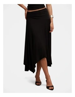 Ariel Godet Hanky Hem Skirt in Black