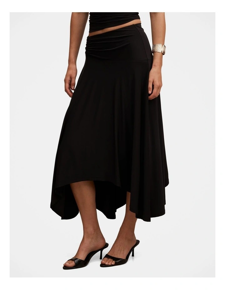 Ariel Godet Hanky Hem Skirt in Black image 3