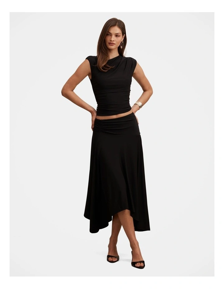 Ariel Godet Hanky Hem Skirt in Black image 5