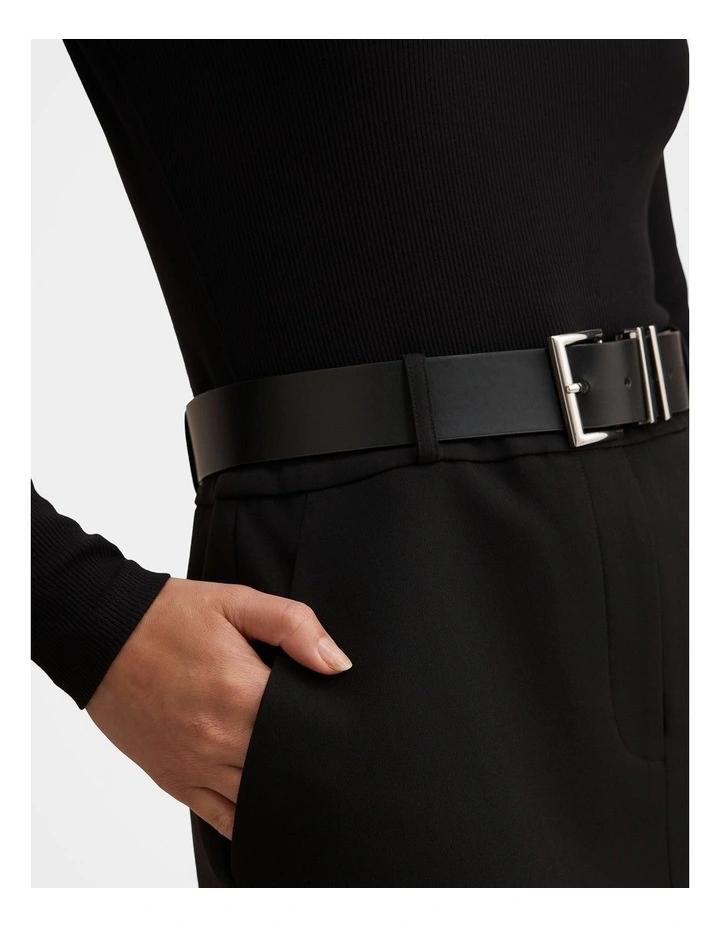 Edwina 2-in-1 Midi Dress in Black image 4