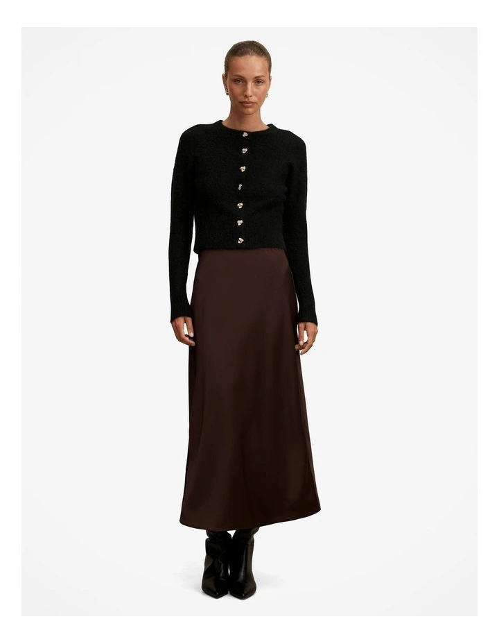 Tilly Crew Neck Cardigan in Black image 5