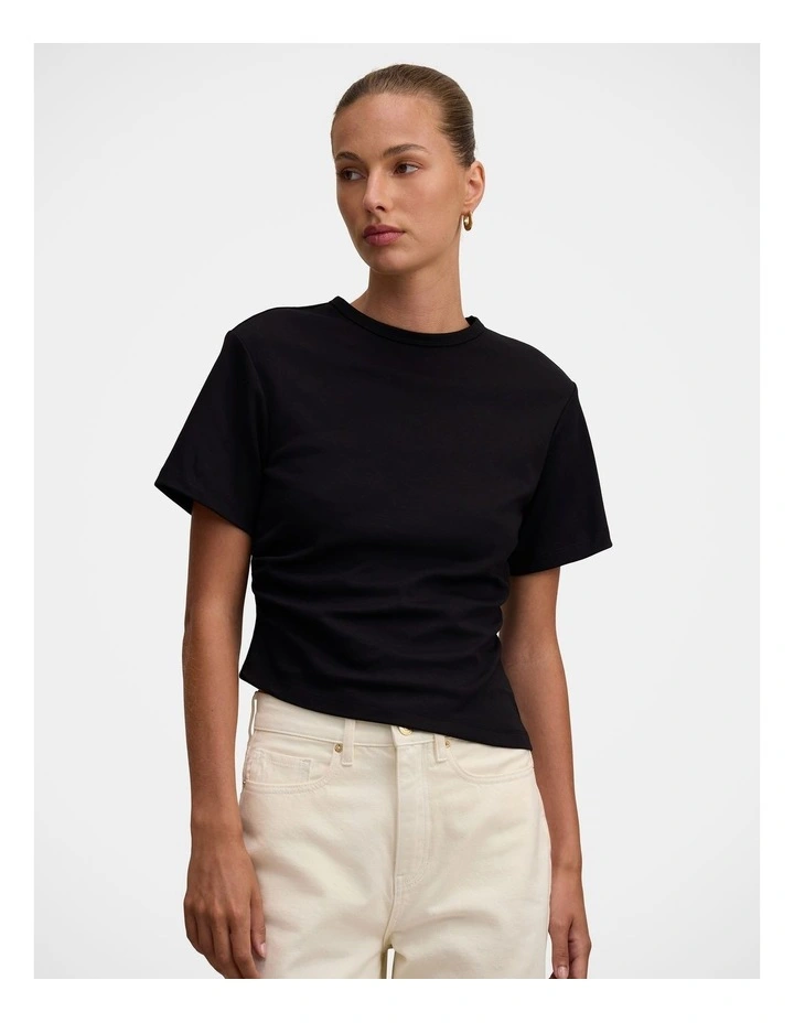 Saskia Boxy T-shirt in Black image 1