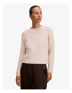 Faye Crew Neck Sweater in Pink