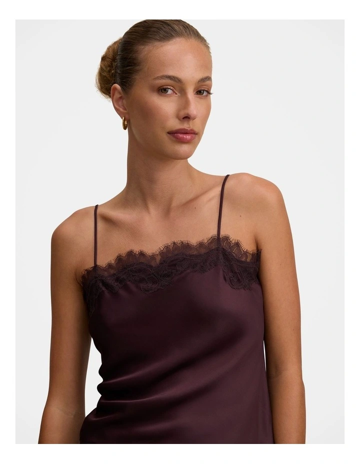 Lyla Lace Cami Top in Brown image 4