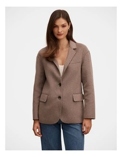 Bella Felled Blazer in Brown