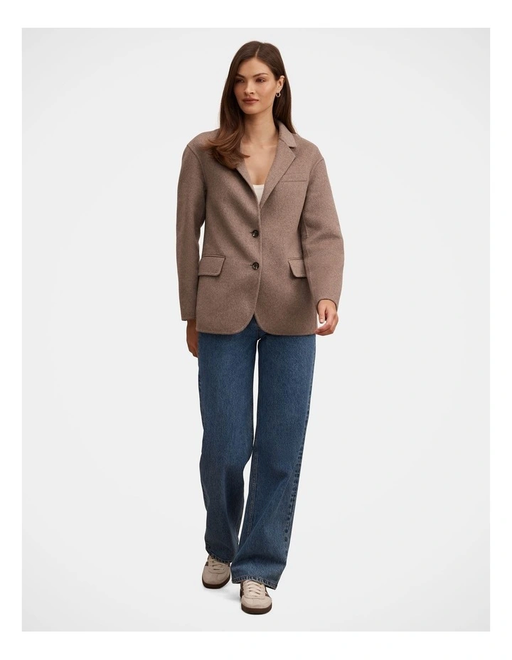 Bella Felled Blazer in Brown image 5