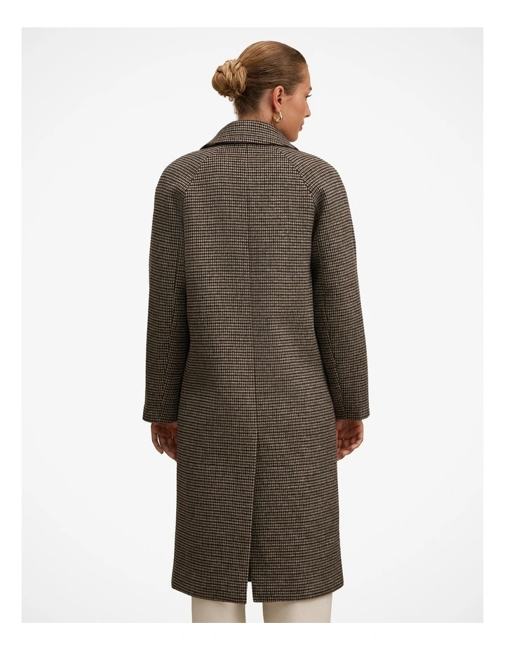 Blair Checked Coat in Brown image 2