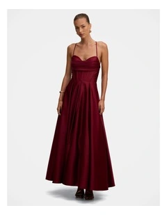Lydia Strappy Gown in Red