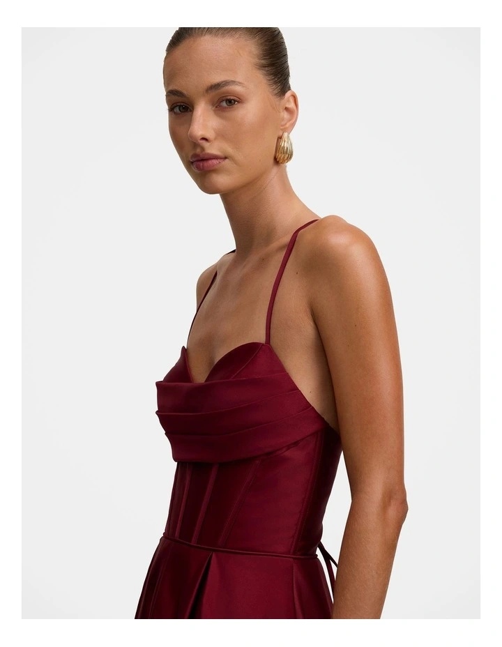 Lydia Strappy Gown in Red image 4