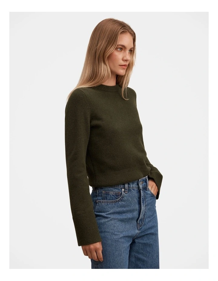 Natalie Knitted Jumper in Green image 3