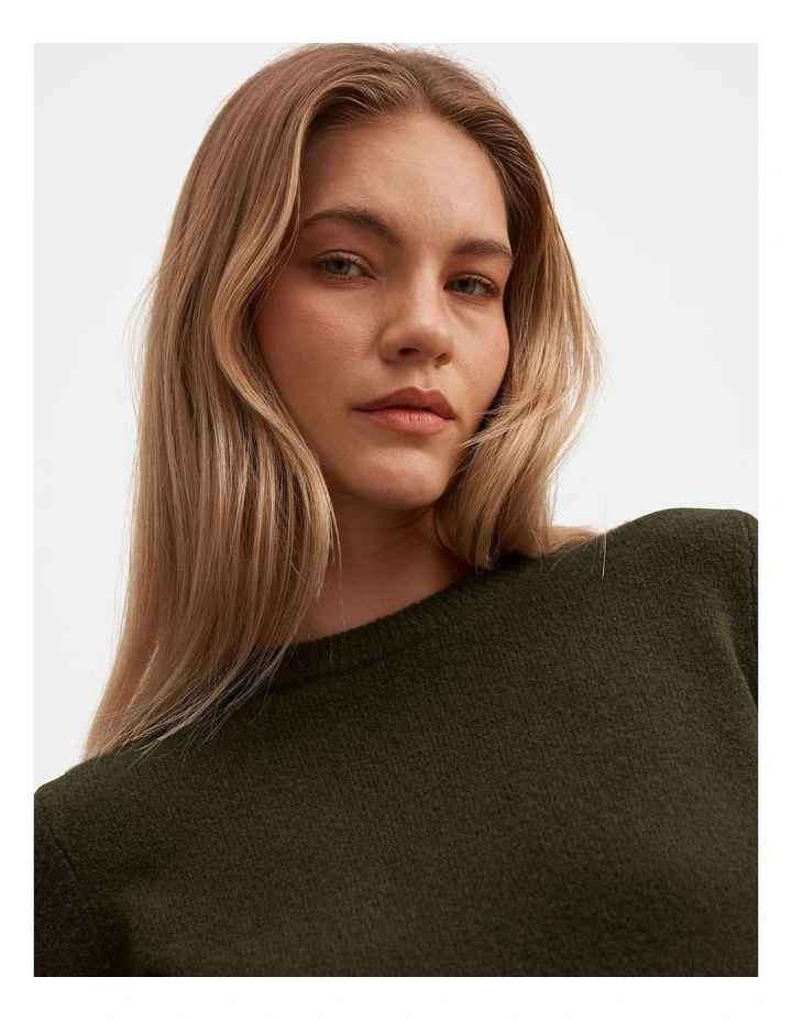 Natalie Knitted Jumper in Green image 4