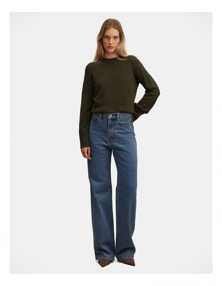 Natalie Knitted Jumper in Green image 5