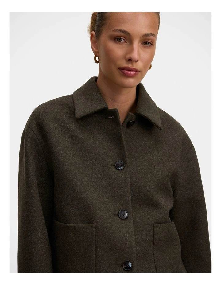 Luna Patch Pocket Jacket in Green image 4