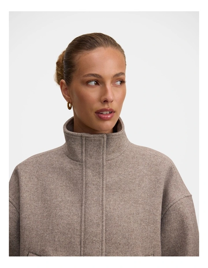 Kira Funnel Neck Jacket in Grey image 4