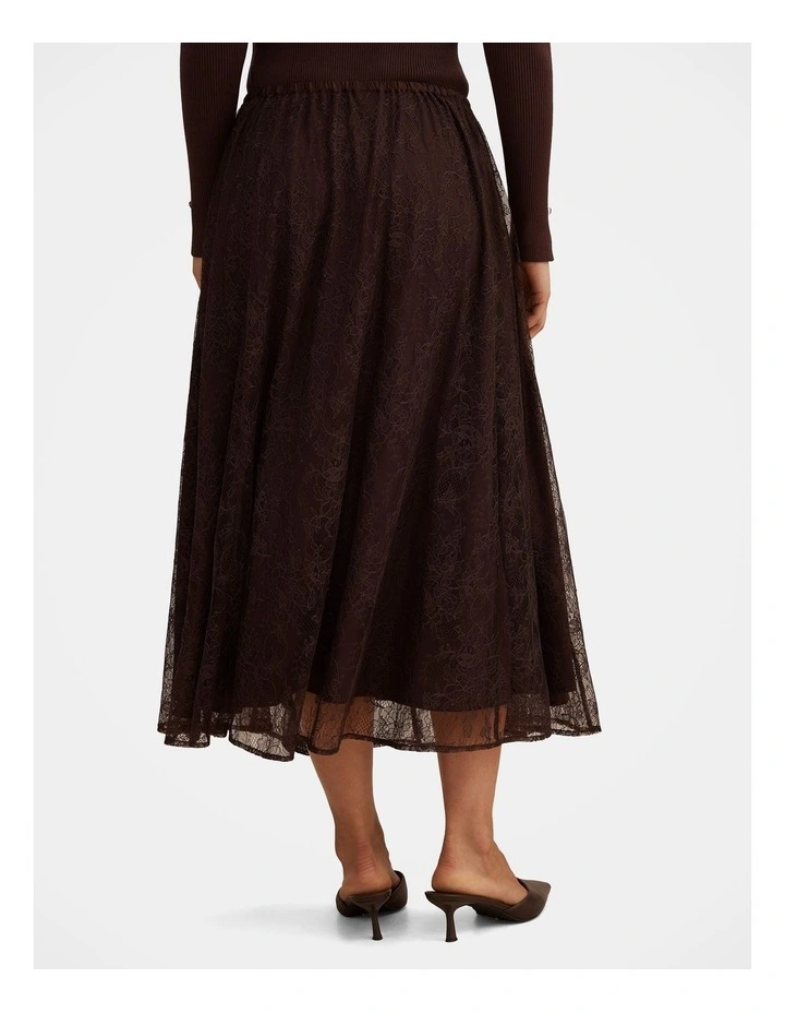 Heather Midi Skirt in Brown image 2
