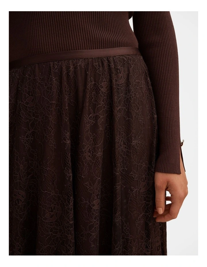 Heather Midi Skirt in Brown image 4