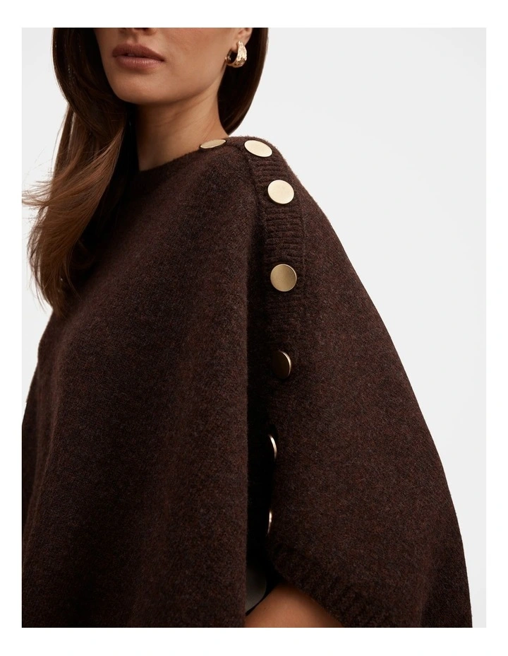 Nicole Hardware Cape in Brown image 4