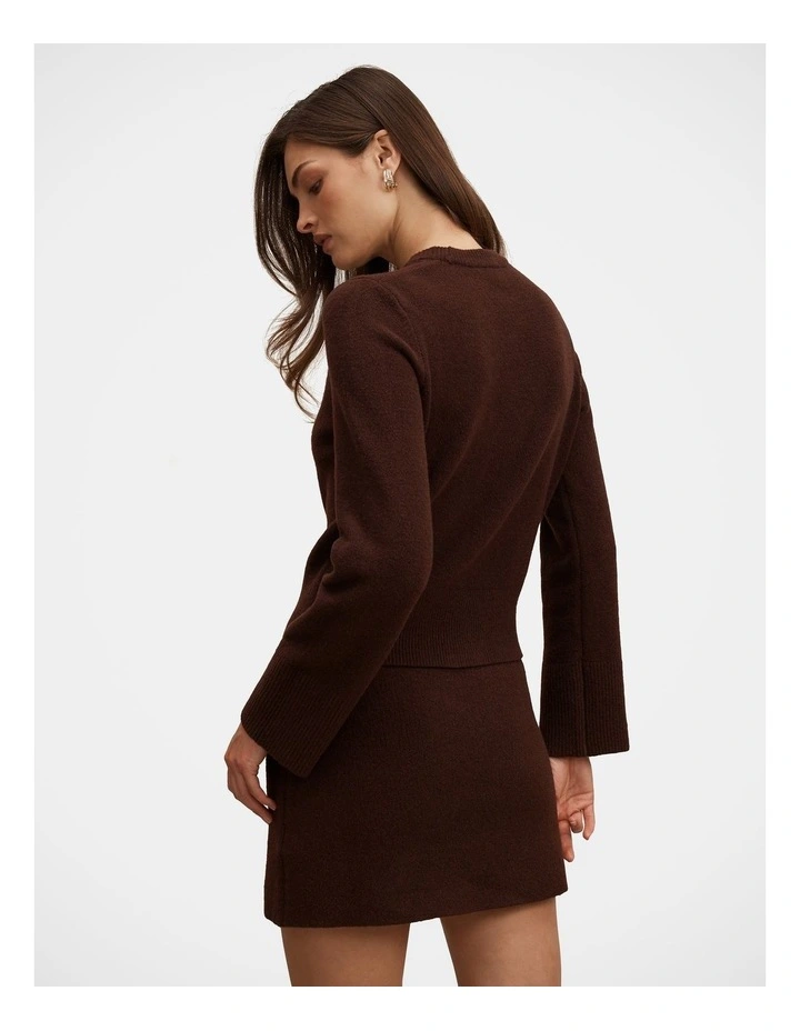 Natalie Knitted Jumper in Chocolate image 2