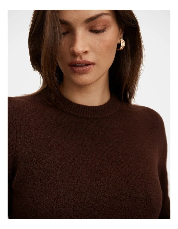 Natalie Knitted Jumper in Chocolate image 4
