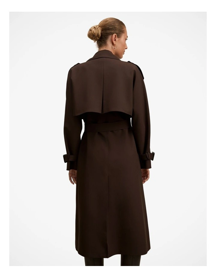 Ivy Belted Trench Coat in Brown image 2