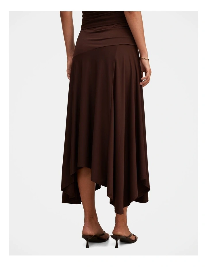 Ariel Godet Hanky Hem Skirt in Brown image 2