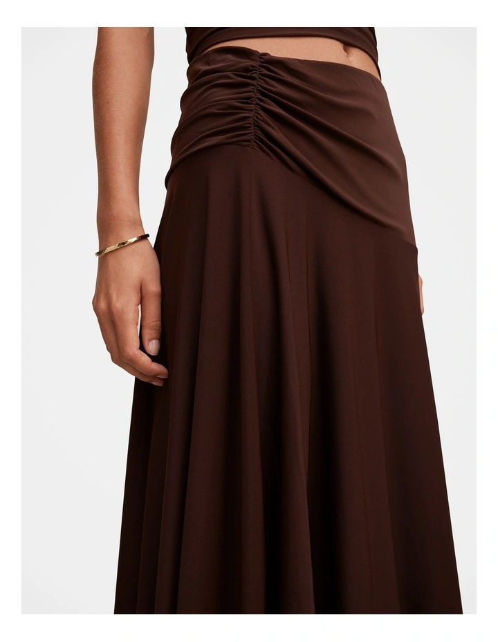 Ariel Godet Hanky Hem Skirt in Brown image 4