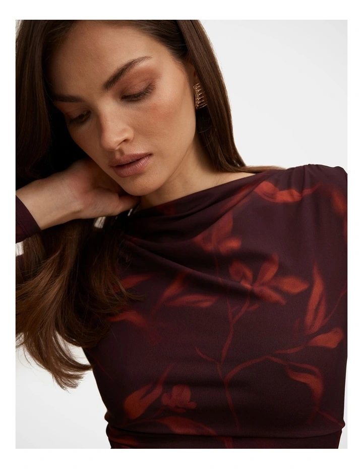 Monte Mesh Long Sleeves Top in Multi image 4