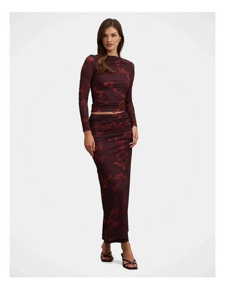 Mimi Flute Maxi Skirt in Multi image 5