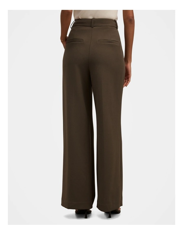 Eva Pleated Wide Leg Pant in Green image 2