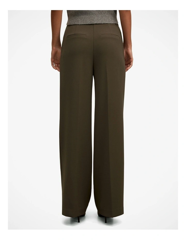 Eva Pleated Wide Leg Pant in Green image 2