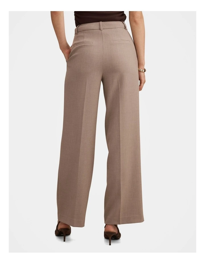 Eva Pleated Wide Leg Pants in Brown image 2