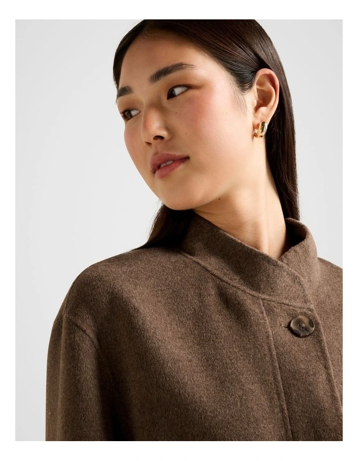 Sutton Scarf Coat in Brown image 4