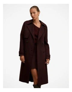 Bronte Felled Coat in Purple