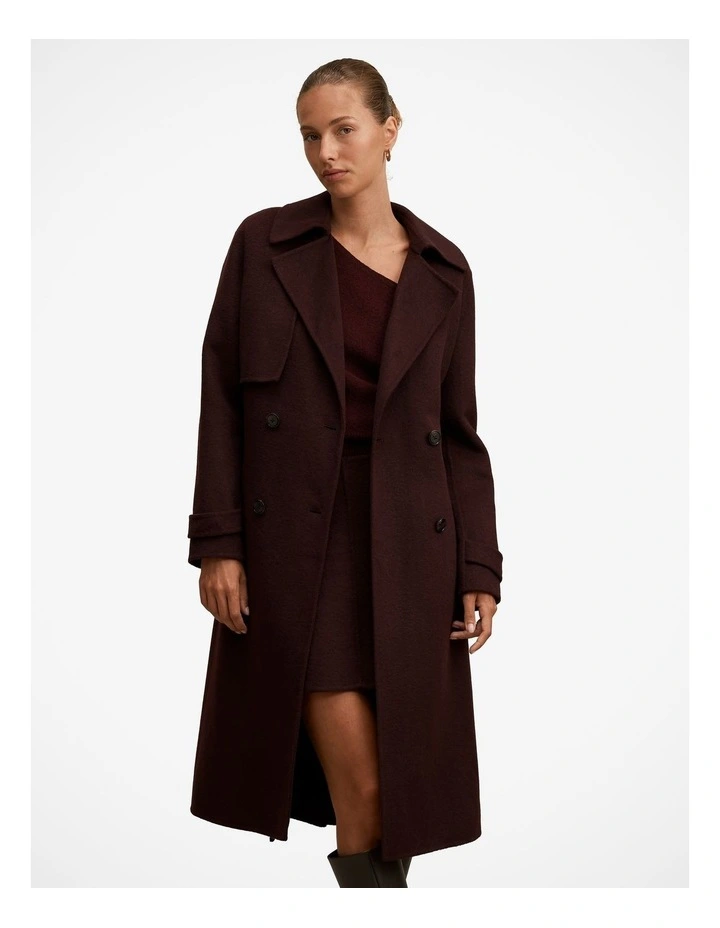 Bronte Felled Coat in Purple image 1