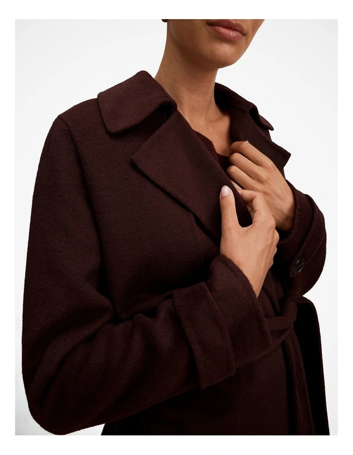 Bronte Felled Coat in Purple image 4