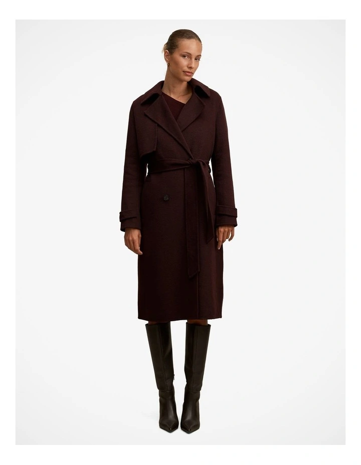 Bronte Felled Coat in Purple image 5