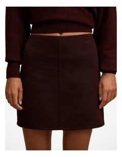 Addie Felled Mini Skirt in Purple