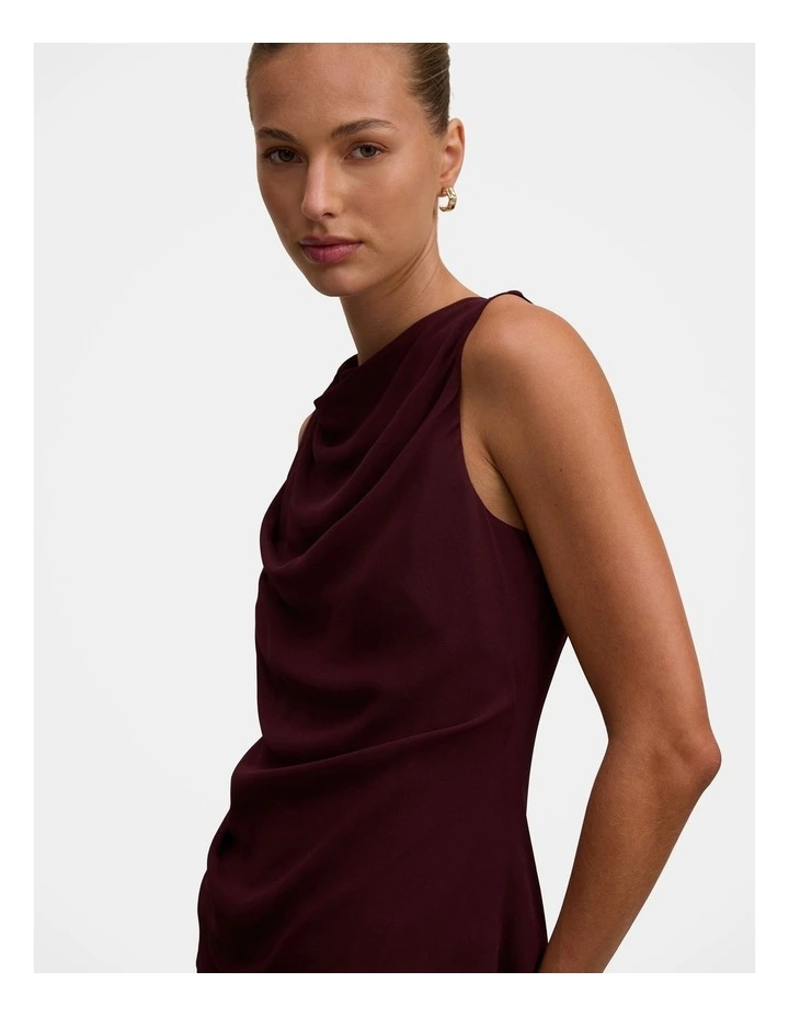 Tiffany Draped Sleeveless Top in Purple image 4