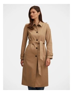 Maisie Belted Car Coat in Beige