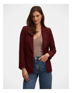 Dylan Boyfriend Blazer in Purple
