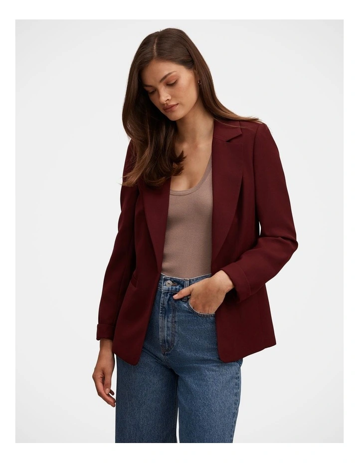 Dylan Boyfriend Blazer in Purple image 3